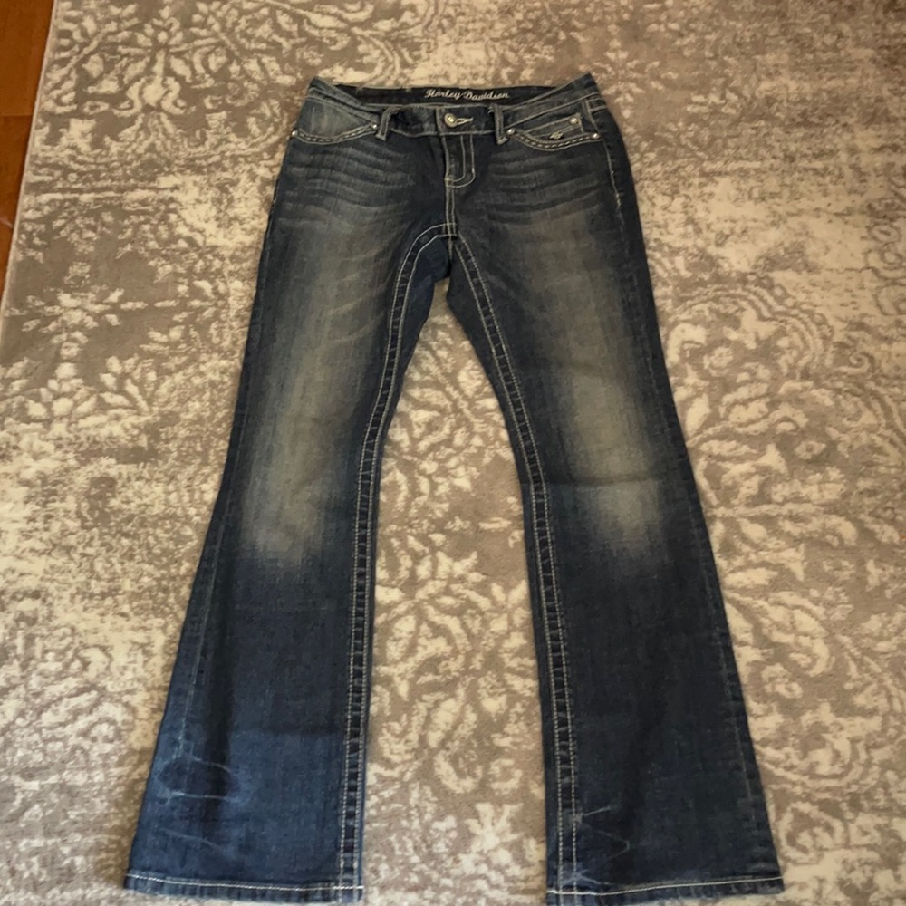 Harley Davidson jeans.